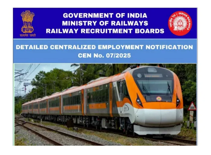 RRB NTPC Undergraduate Notification 2025 image showing 12th level railway vacancies, eligibility, age limit, exam pattern aur apply online details