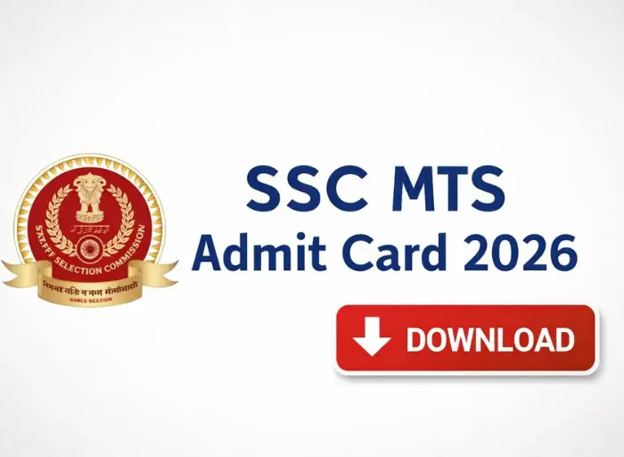 SSC MTS Admit Card 2026 डाउनलोड करें, SSC लोगो और डायरेक्ट डाउनलोड लिंक के साथ